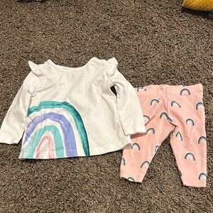 Crown & Ivy Kids Matching Set - White and Pink